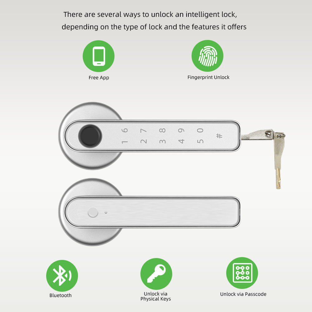 BBDHOME Digital Door Lock  Level Smart  Biometric Keyless Entry  Handle Fingerprint