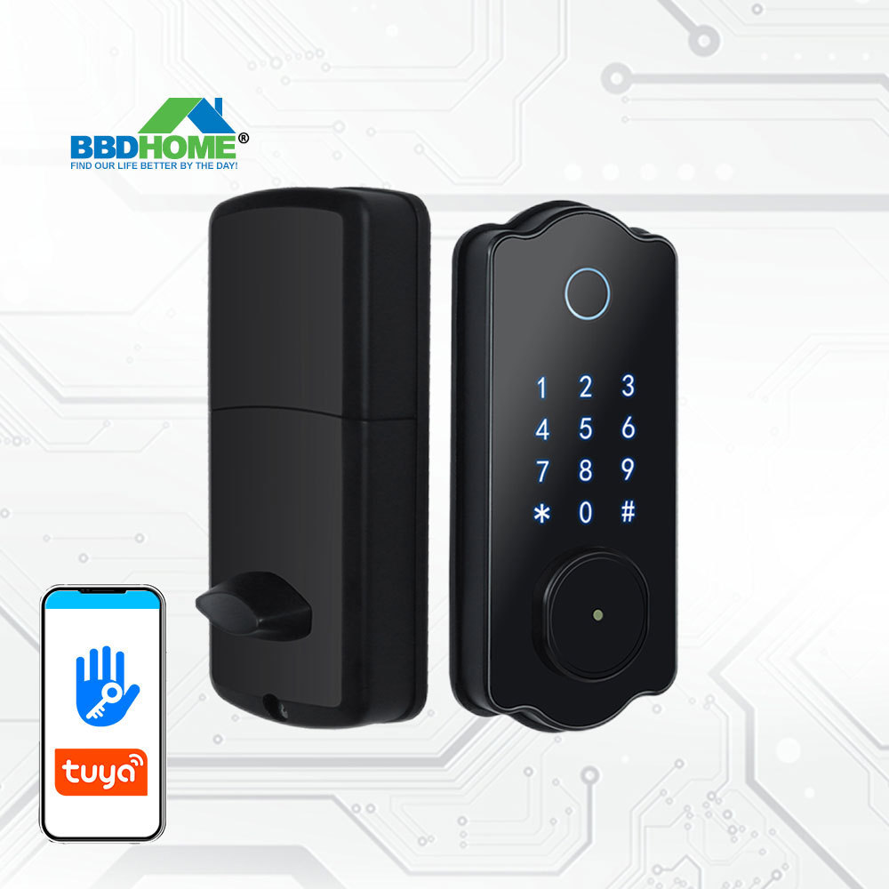 BBDHome Security APP Tuya Blue tooth Keyless Smart Door Lock, Intelligent Fingerprint  Deadbolt