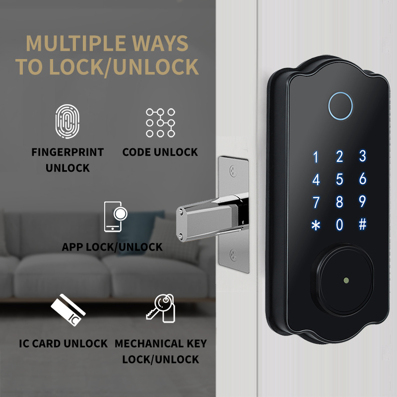 BBDHome Security APP Tuya Blue tooth Keyless Smart Door Lock, Intelligent Fingerprint  Deadbolt