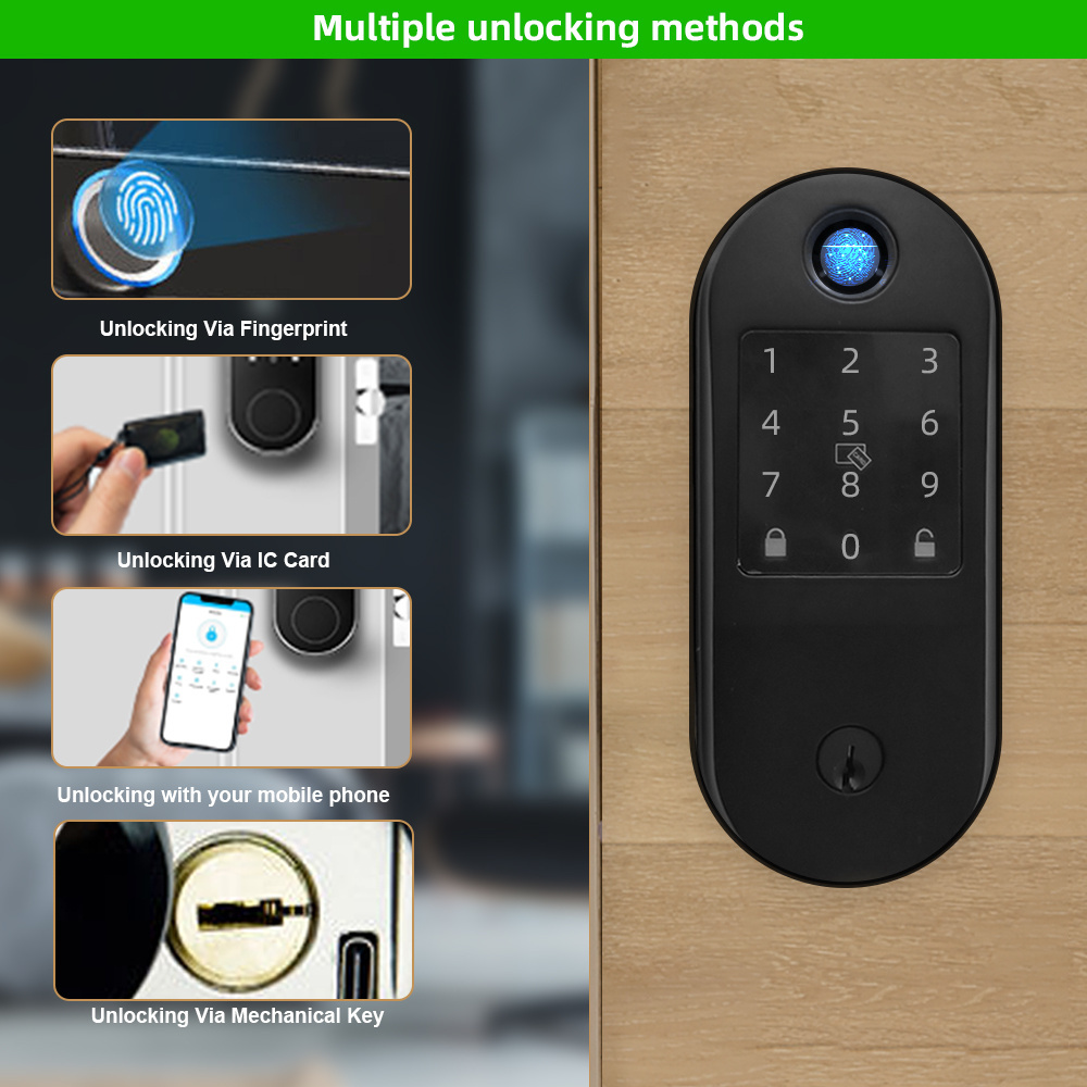 BBDHOME fingerprint ttlock smart  cerradura electronica biometric intelligent digital  deadbolt  door