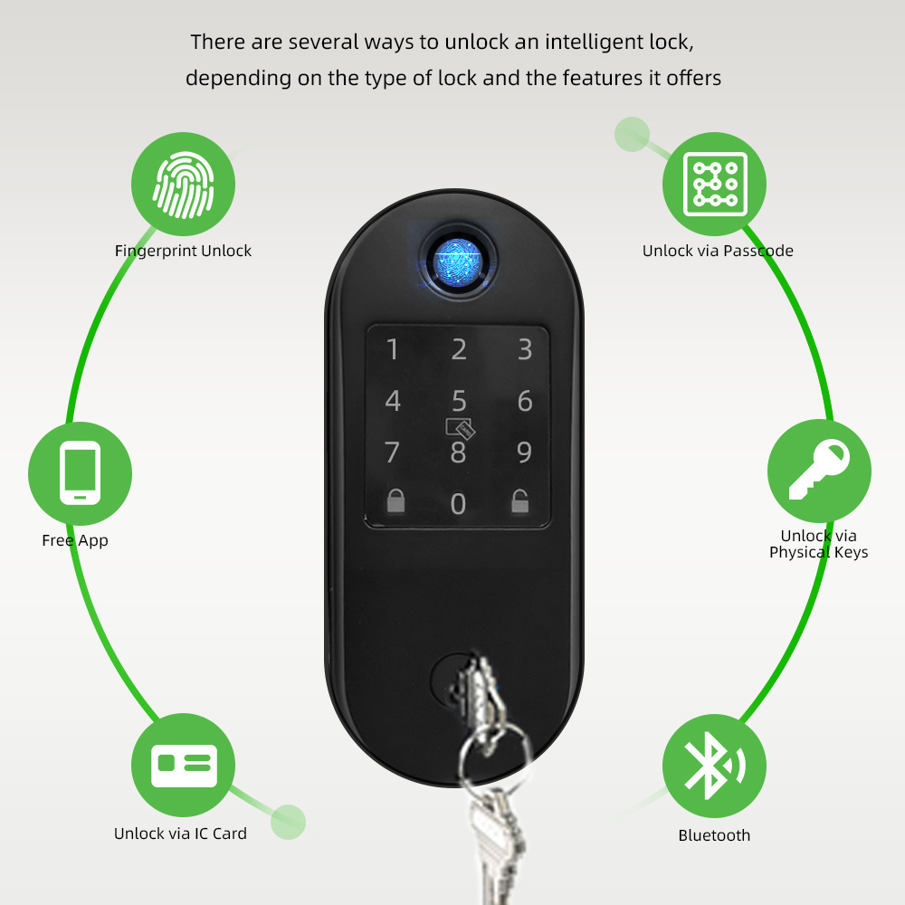 BBDHOME fingerprint ttlock smart  cerradura electronica biometric intelligent digital  deadbolt  door