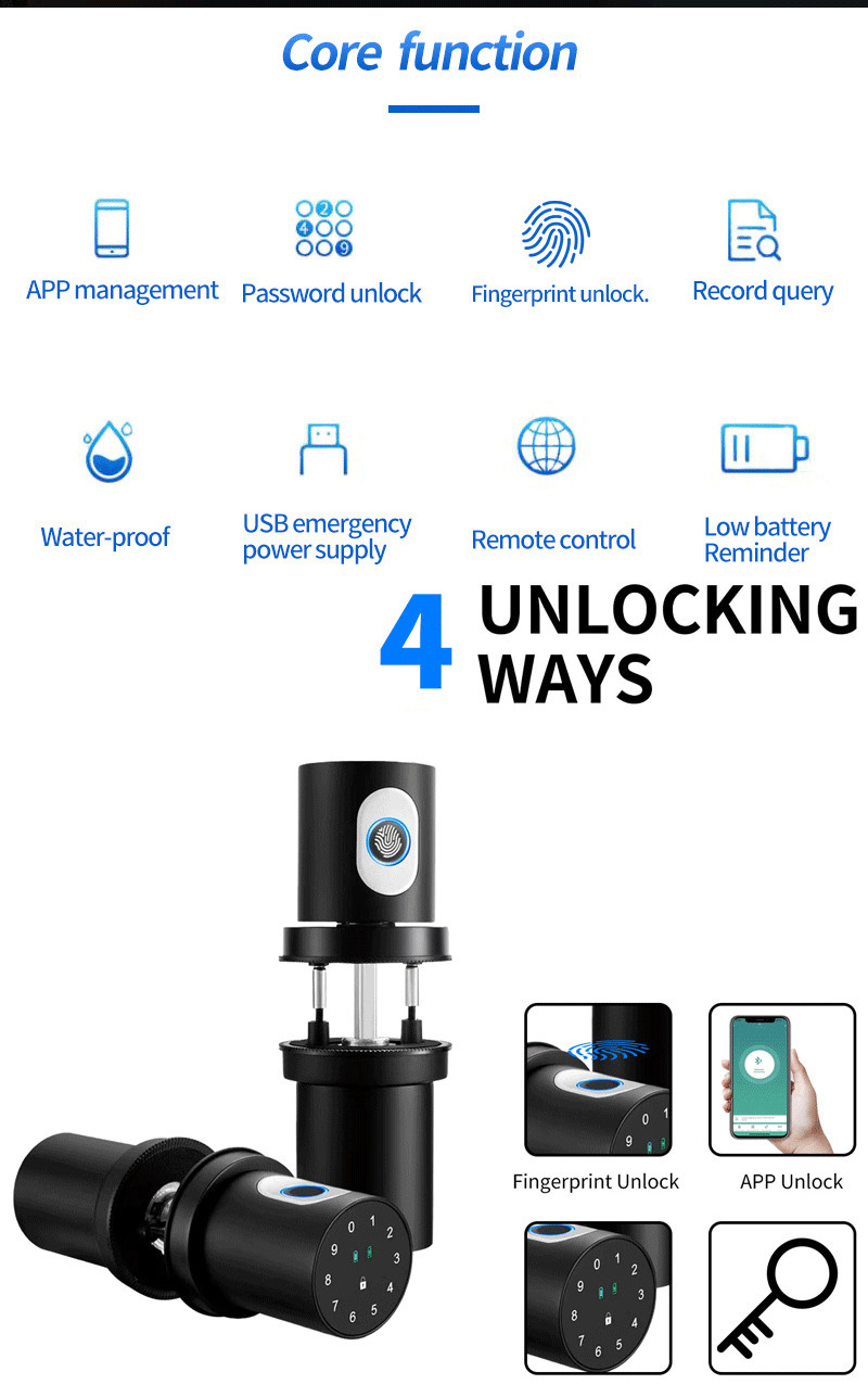 BBDHOME Indoor intelligent fingerprint spherical smart lock hotel apartment door lock fingerprint password smart door lock