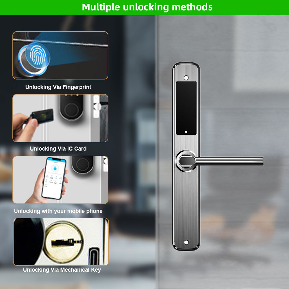 BBDHOME Smart Door Lock Entry Door Smart Lock Waterproof Fingerprint Tuyaapp Smart Door Lock