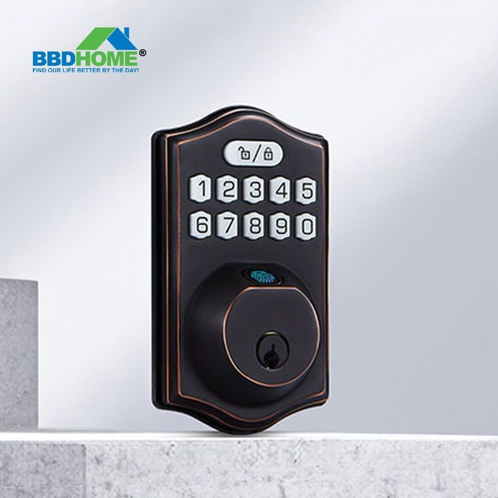 BBDHOME Keyless Entry Door Handle - Electronic Lock Smart Auto Keypad Deadbolt Door Lock Keyless Smart Lock