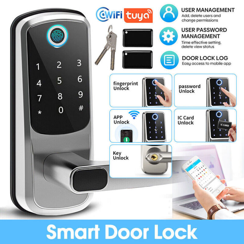 BBDHOME TTLock Tuya App Electronic Smart Door Lock Apartment Home Office Fingerprint Smart Door Lock