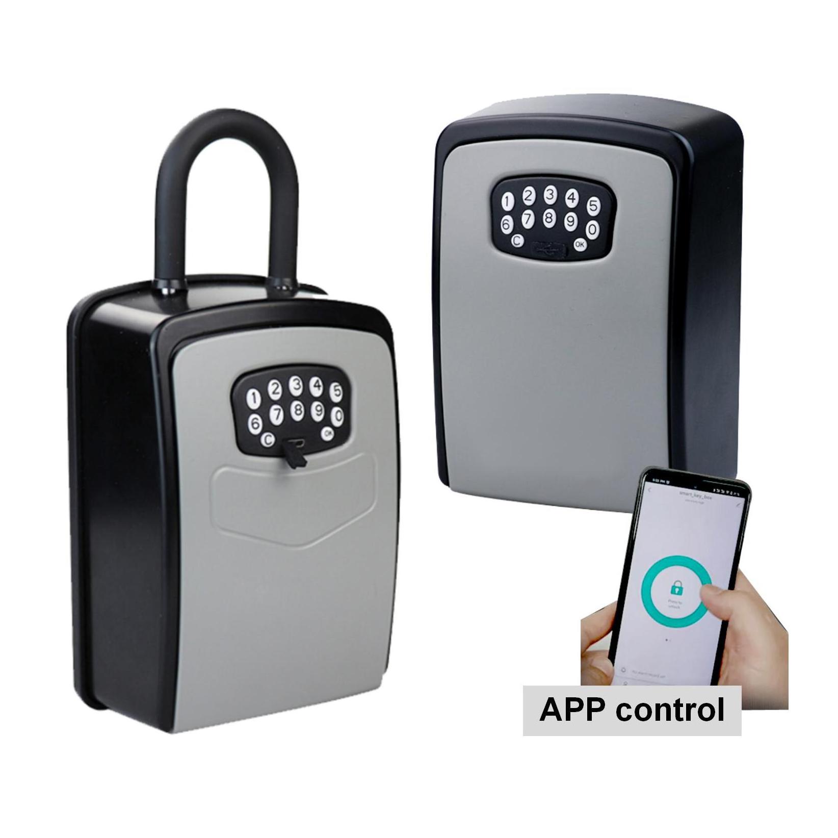 Fast delivery Wall Mounted portable safe Storage Hide secure security lock  digital code app control smart key box