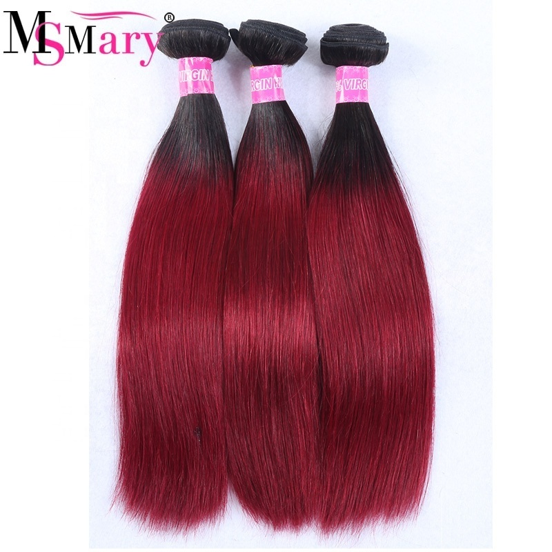 Ms Mary Ombre Straight Peruvian Virgin Hair 10A Grade Human Hair Weave Bundles