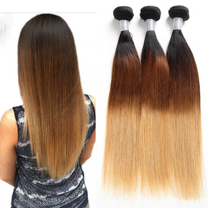 Ms Mary Ombre Straight Peruvian Virgin Hair 10A Grade Human Hair Weave Bundles