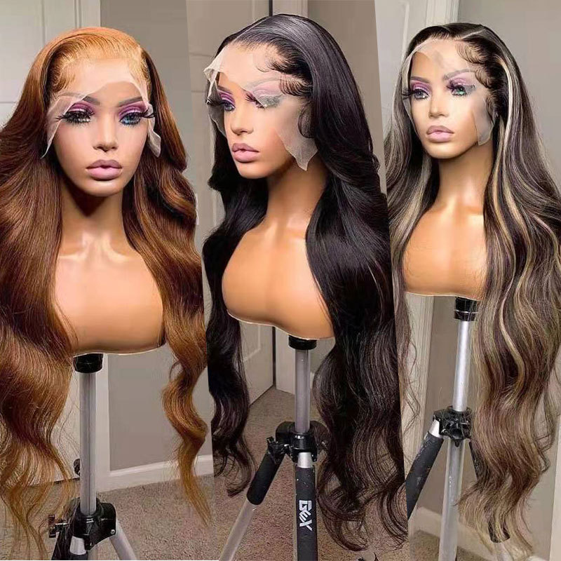 Blonde Wigs Human Hair Lace Front Brazilian 360 Lace Wigs Vendor ,13x4 13x6 HD Lace Frontal Wigs for White Women Wholesale