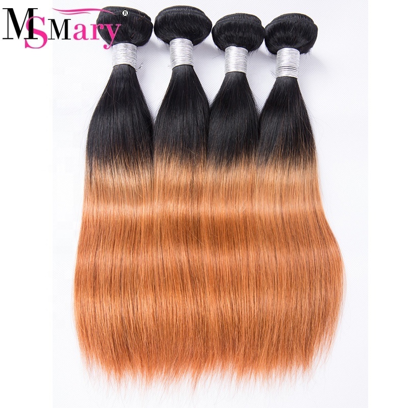 Ms Mary Ombre Straight Peruvian Virgin Hair 10A Grade Human Hair Weave Bundles