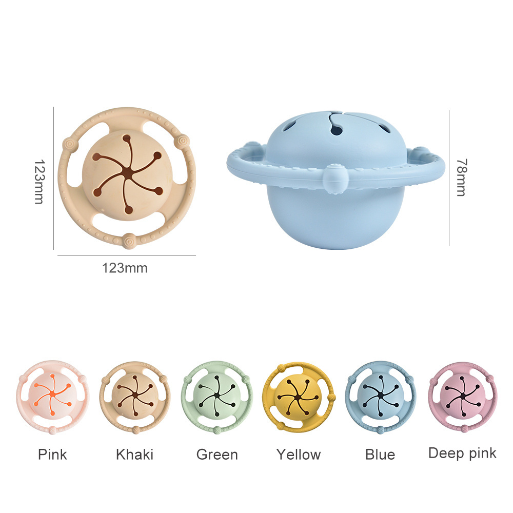 Bpa Free UFO Shape Toddler Infant Training Food Snack Drink Cup Non Spill Sublimation Baby Silicone Sippy Cup