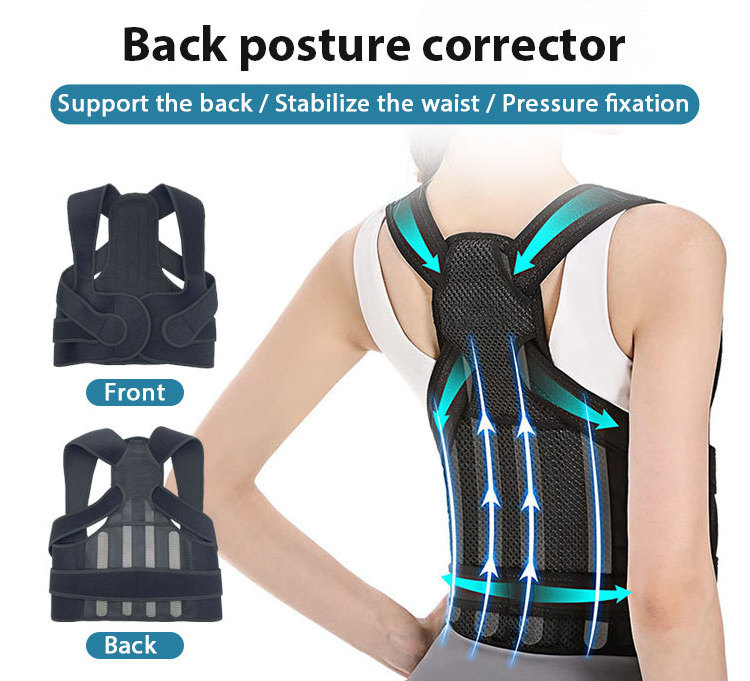 Women Adjustable Brace de posturas hunchback body sport neoprene vest lumbar back support posture corrector belt brace