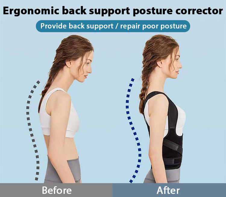 Women Adjustable Brace de posturas hunchback body sport neoprene vest lumbar back support posture corrector belt brace