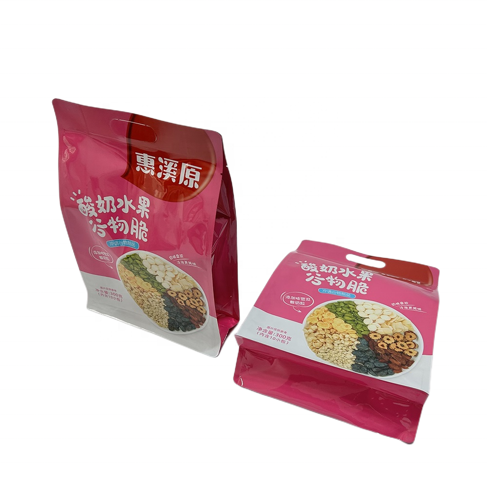 Custom Printing Resealable Flat Bottom 8 Side Seal Foil Dog Cat Treat Snack Protein Powder Pouch Packaging