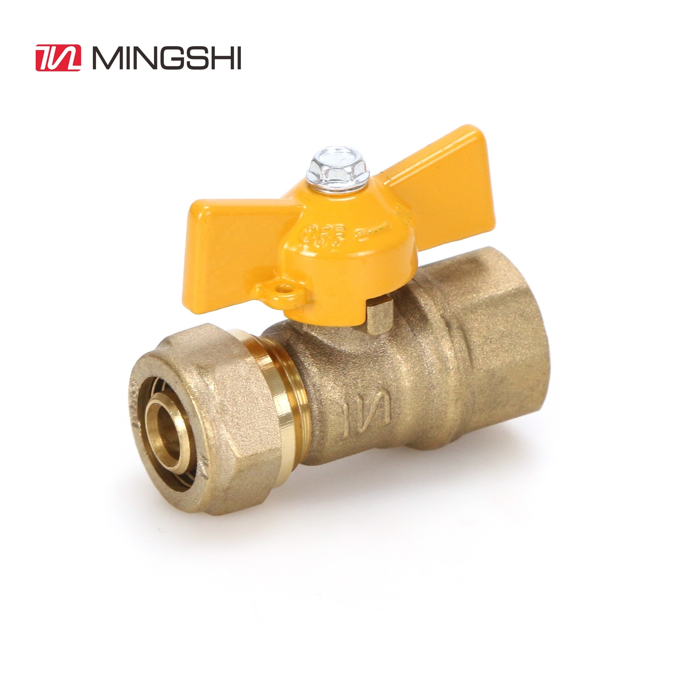 High Quality Water Ball Valve PEX Aluminum pipe fitting Valve Female Compression Valve