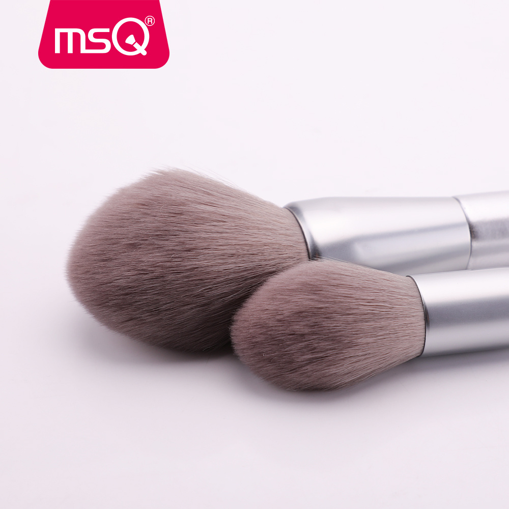 MSQ SILVER SNOW 8pcs Makeup Brushes Set Powder Eyeshadow Make Up Brush Kit Soft Synthetic Hair Wood Handle Cosmetic Tool