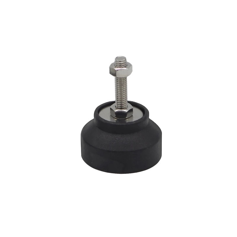 MSR M6x30-40Ffixed base 304 stud Large Base Glides rubber leveling foot adjustable rubber mounting feet for t slot profile#7801