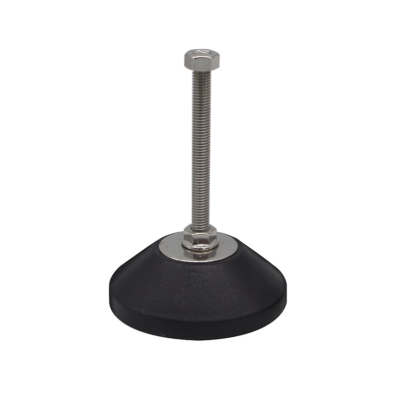 Factory Heavy Load 80F M8*80 with 304ss stud fixed large base guides rubber leveling foot Anti-Vibration Rubber#7835