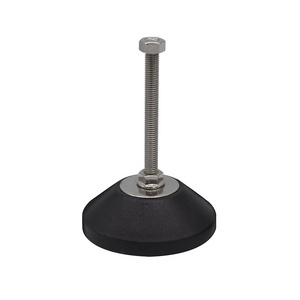 Factory Heavy Load 80F M8*80 with 304ss stud fixed large base guides rubber leveling foot Anti-Vibration Rubber#7835