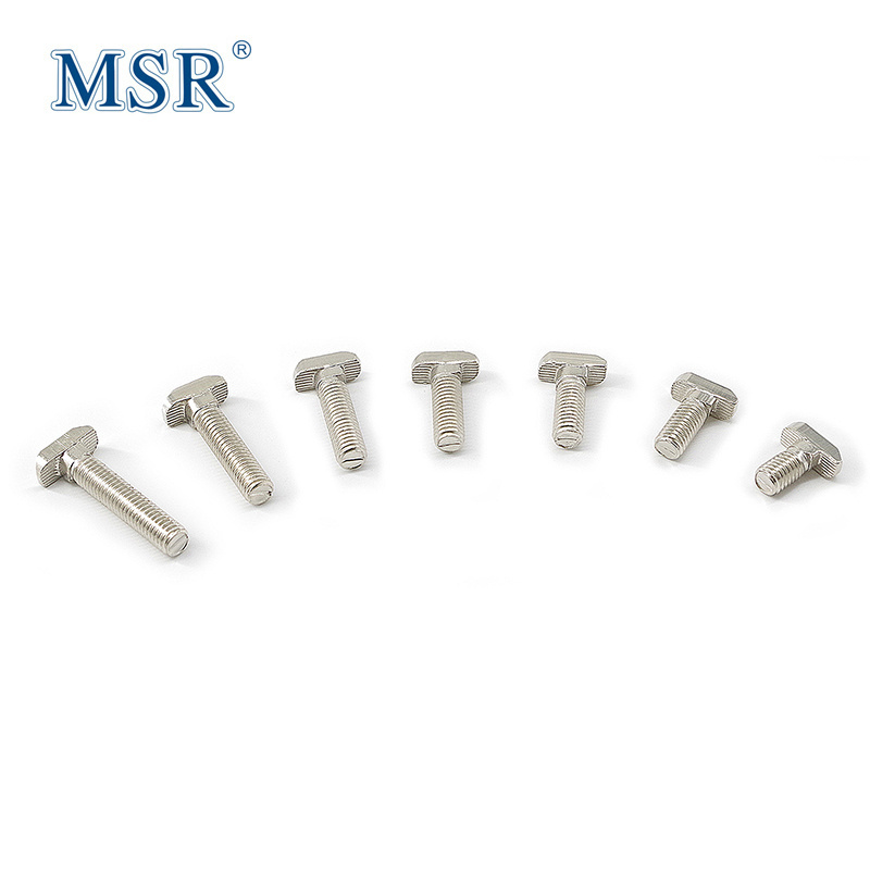 China supplier OEM OB M10*25 Drop-in t bolt t stud steel nickel-plated  T Bolts Screws for industry Aluminum profile# 5520