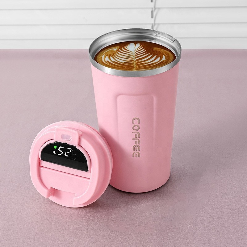 380 510 ml thermo LED termo temperature digital smart coffee travel mug tumbler 380ml 510ml stainless steel display vacuum cup