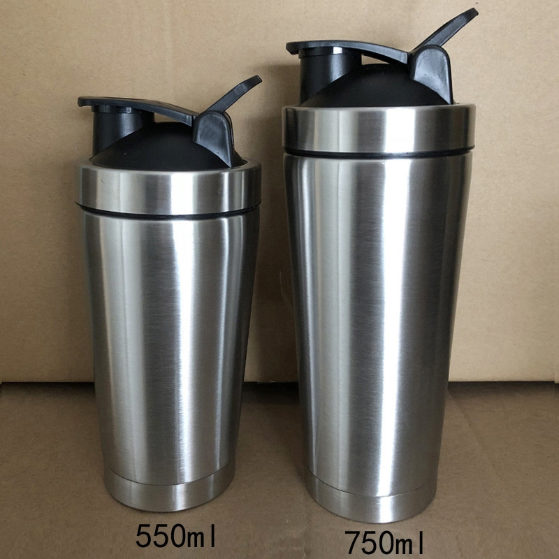 portable custom 500ml 750ml blender bottle insulated stainless steel blender protein shaker bottle cup