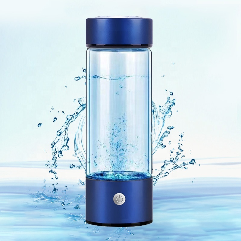 hot new Filter Water Bottle Hydrogen Alkaline Hydrogen Water Bottle 450ml Ionizer Hydrogen Water Generator With Glass Bottle