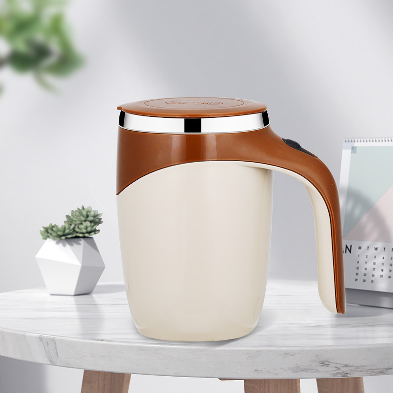 Protein Powder Lazy Rotating Mixing Mug Electric Mixing Cup Magnetized Auto Self Stirring Stainless Steel Coffee Cup