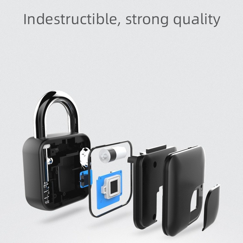 Hot Sale Mini Smart Padlock With Fingerprint Waterproof Small Biometric Door Lock Home Security Keyless Padlock