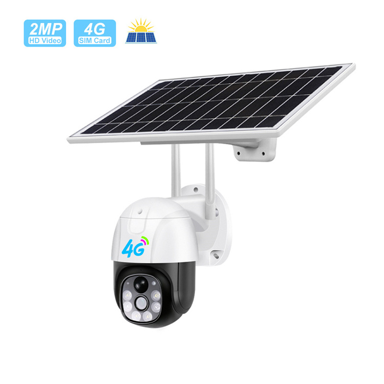 Q26 V380 Wireless Security Solar Outdoor Camera 3MP 4G PTZ Camera De Surveillance With Solar Panel Powered