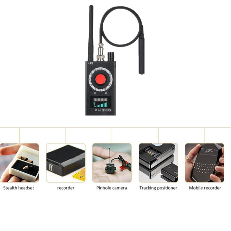 Factory Price K18 K18s Hidden Camera Detector Anti Spy Bug Scanner Hotel Security GSM GPS RF Signal Detector Device