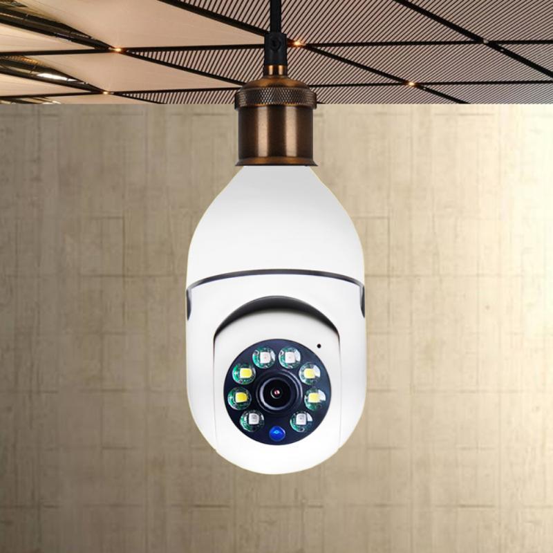 Hot Selling 360 Panoramic Wireless Bulb Camera Outdoor Security  Light Bulb Camera PTZ Wifi IP Camera