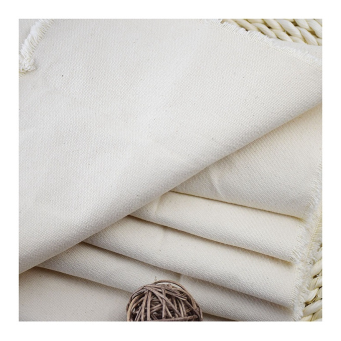 Bag material roll cotton raw white canvas fabric