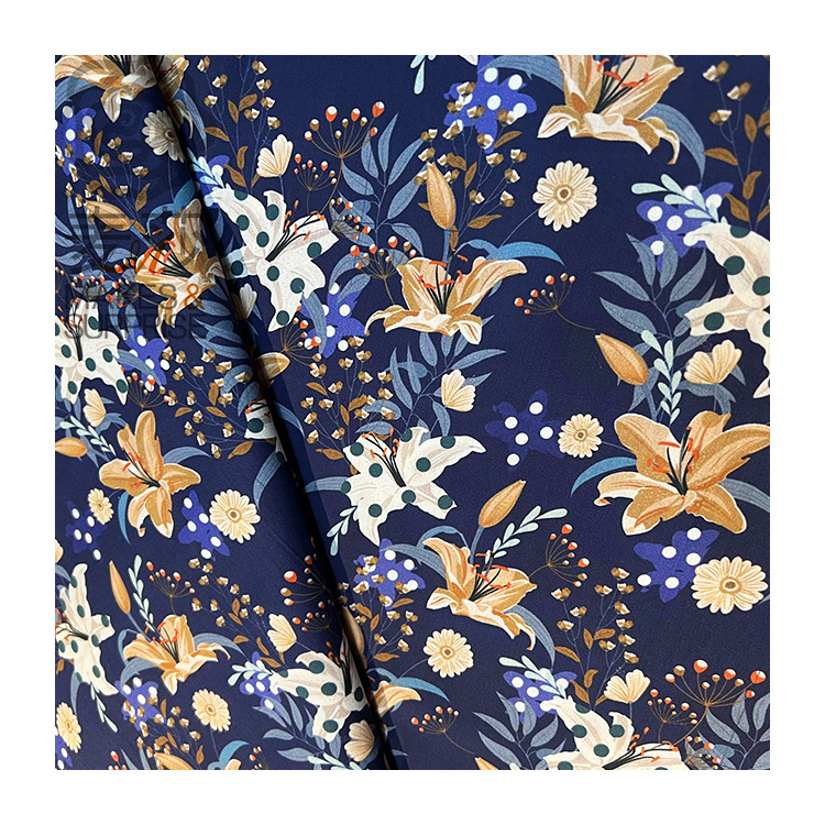 Liberty cotton fabric certified organic cotton digital custom woven textiles fabric printing online