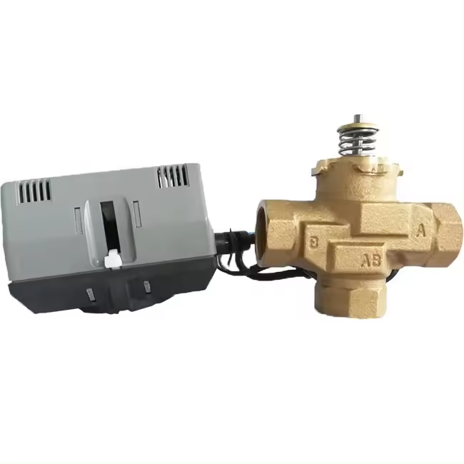 Brass Motorized Electric Valve Under Floor Heating System Accessories Water Flow Control Switch