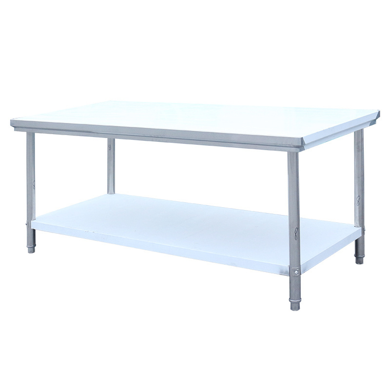 Commercial grade food prep worktable kitchen stainless working table steel work bench with undershelf