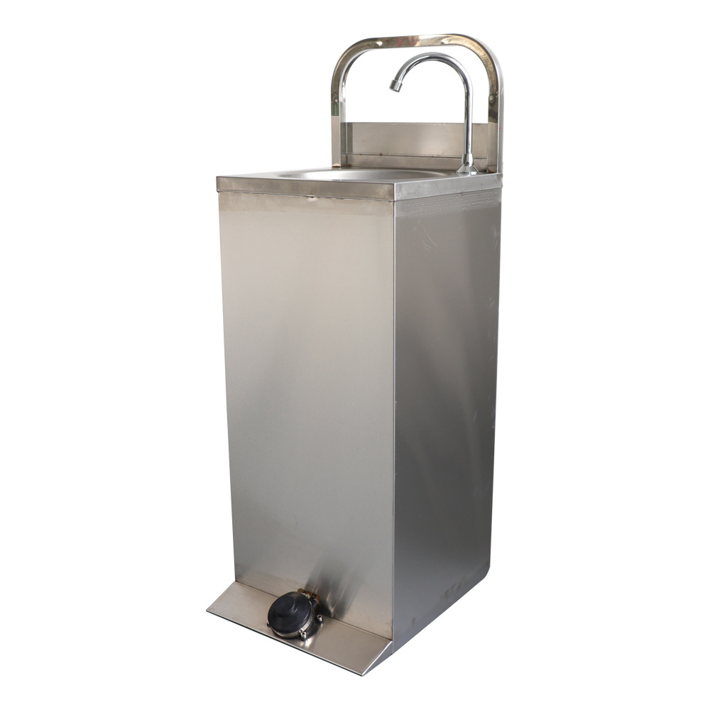 High Quality Freestanding Commercial Stainless Steel Washbasin Kitchen Sink Portable Hand Wash Sink