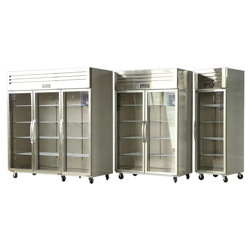 Double Door Freezer Stainless Steel Commercial Refrigerator Hotel Kitchen Supermarket Other Refrigerators & Freezers