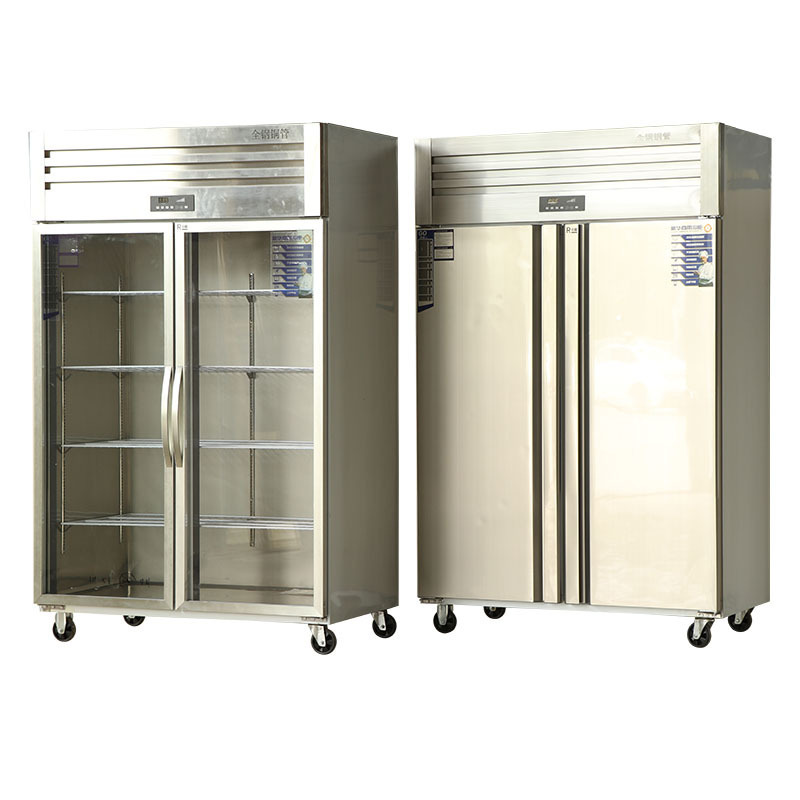 Double Door Freezer Stainless Steel Commercial Refrigerator Hotel Kitchen Supermarket Other Refrigerators & Freezers