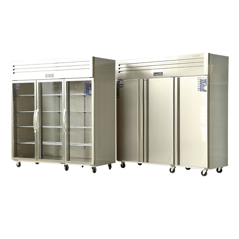 Double Door Freezer Stainless Steel Commercial Refrigerator Hotel Kitchen Supermarket Other Refrigerators & Freezers