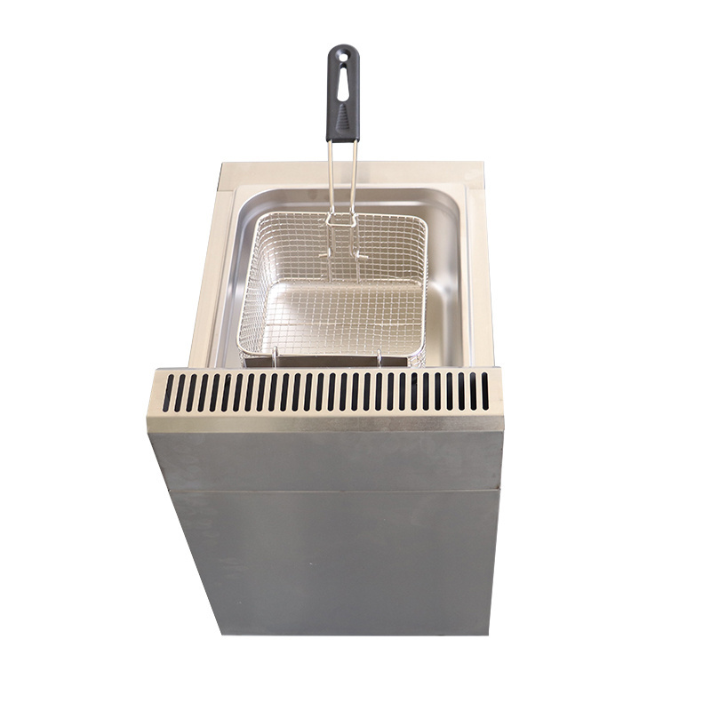 8L Stainless Steel Single Cylinder Gas Fryer Gas Fryer Industrial Gas Deep Fryer