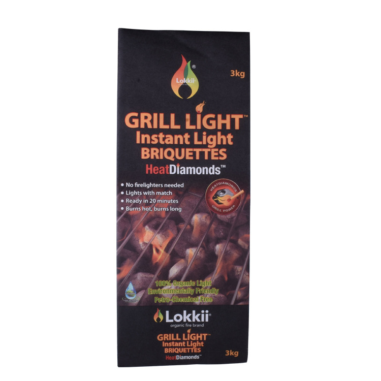 Custom Printed BBQ Charcoal Briquette Packaging Pouch Bag