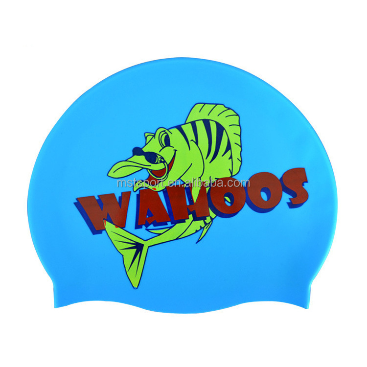 Swim caps racing of college logo swim caps paint for silicone swimming cap