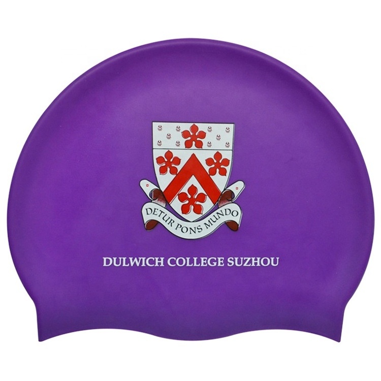 Swim caps racing of college logo swim caps paint for silicone swimming cap