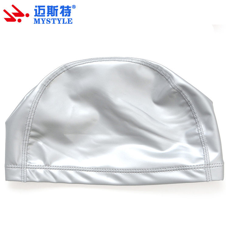 Lycra material PU coated swimming cap wholesale