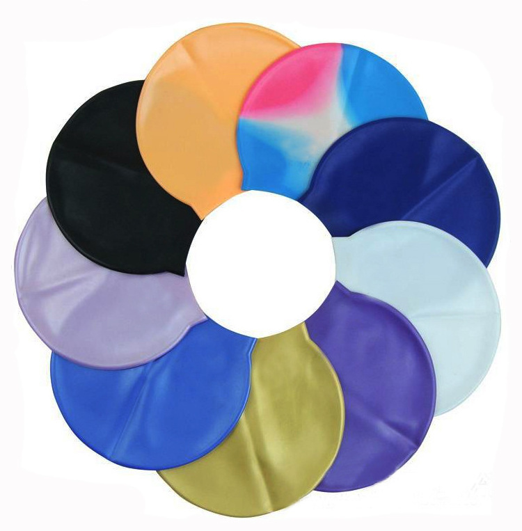 OEM customer logo printed waterproof silicone swim cap wholesale swimming caps water sports 2022