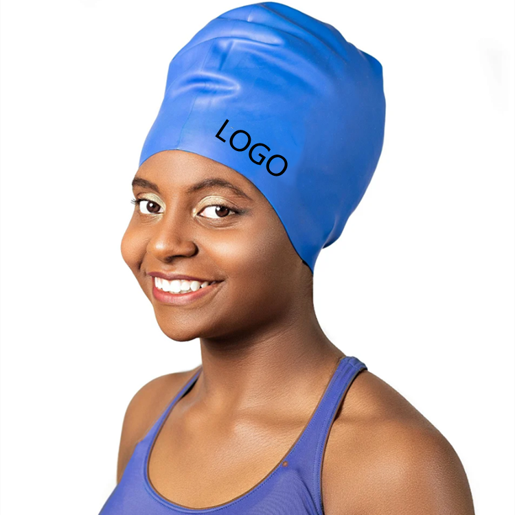 Customized Logo XL Silicone Dreadlocks Swim Cap for long hair