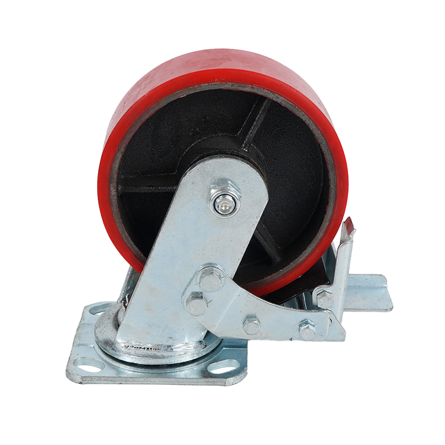 Heavy Duty Galvanized Pneumatic Swivel Plate Wheel Caster with 8 inch Rubber Air Tires