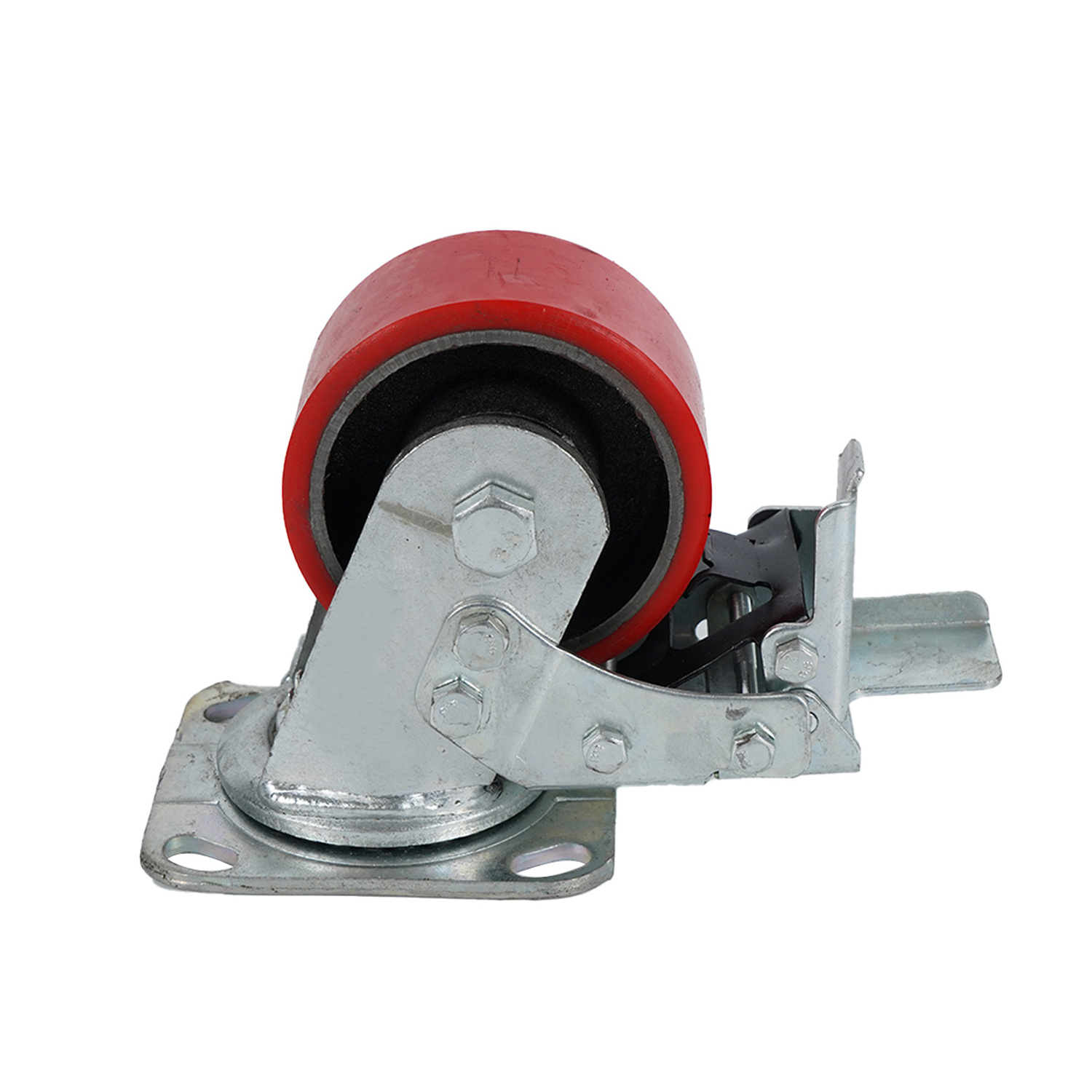 Heavy Duty Galvanized Pneumatic Swivel Plate Wheel Caster with 8 inch Rubber Air Tires