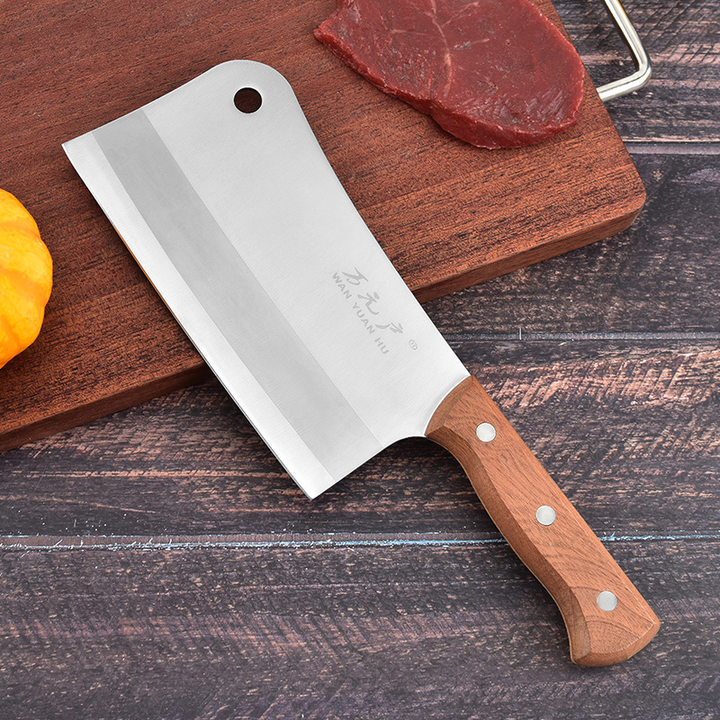 Hot Selling Professional 7 inch Heavy Duty Meat Cleaver Butcher knife with Wooden Handle and Boning Chopper Knife